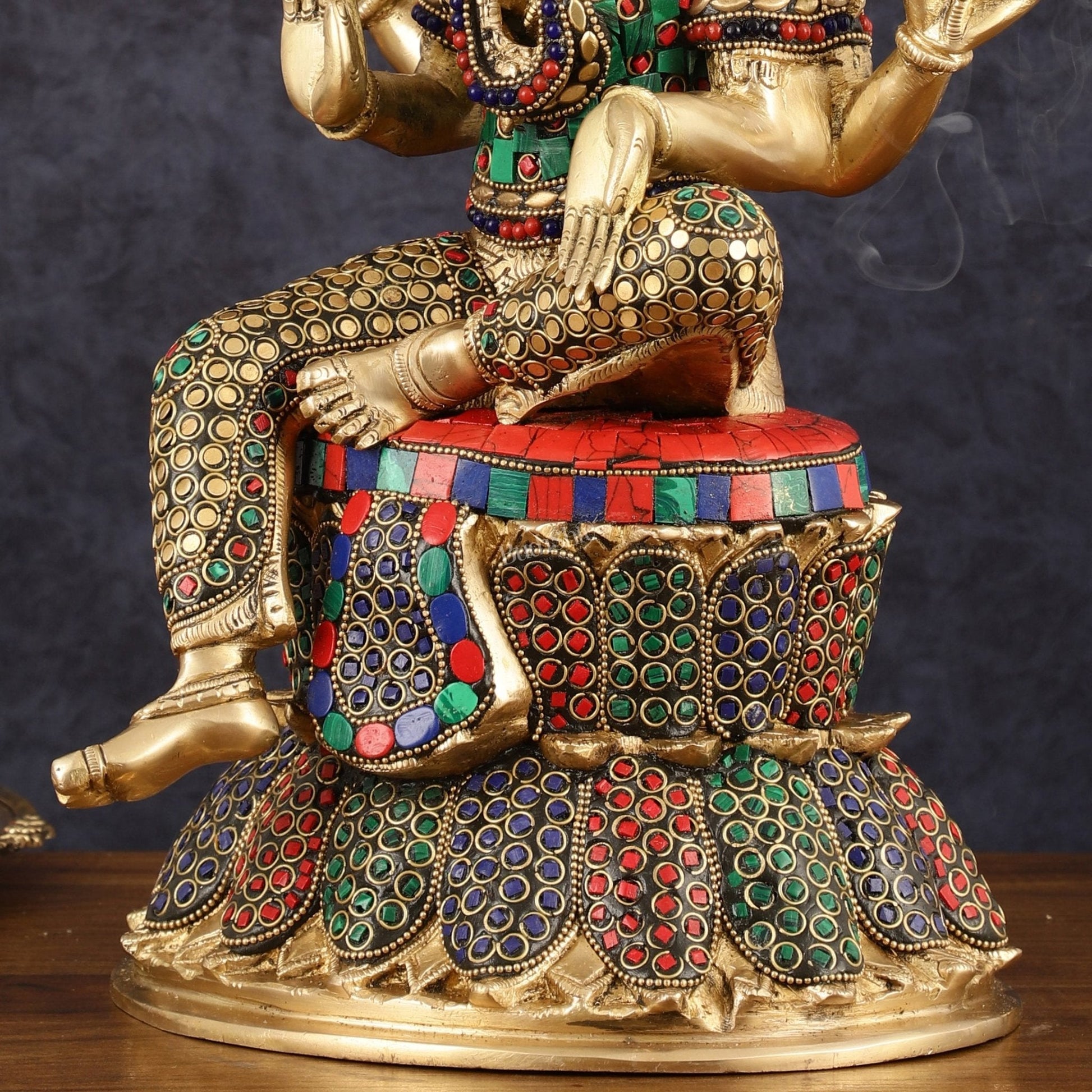 Pure Brass Goddess Lakshmi Statue - 14.5"