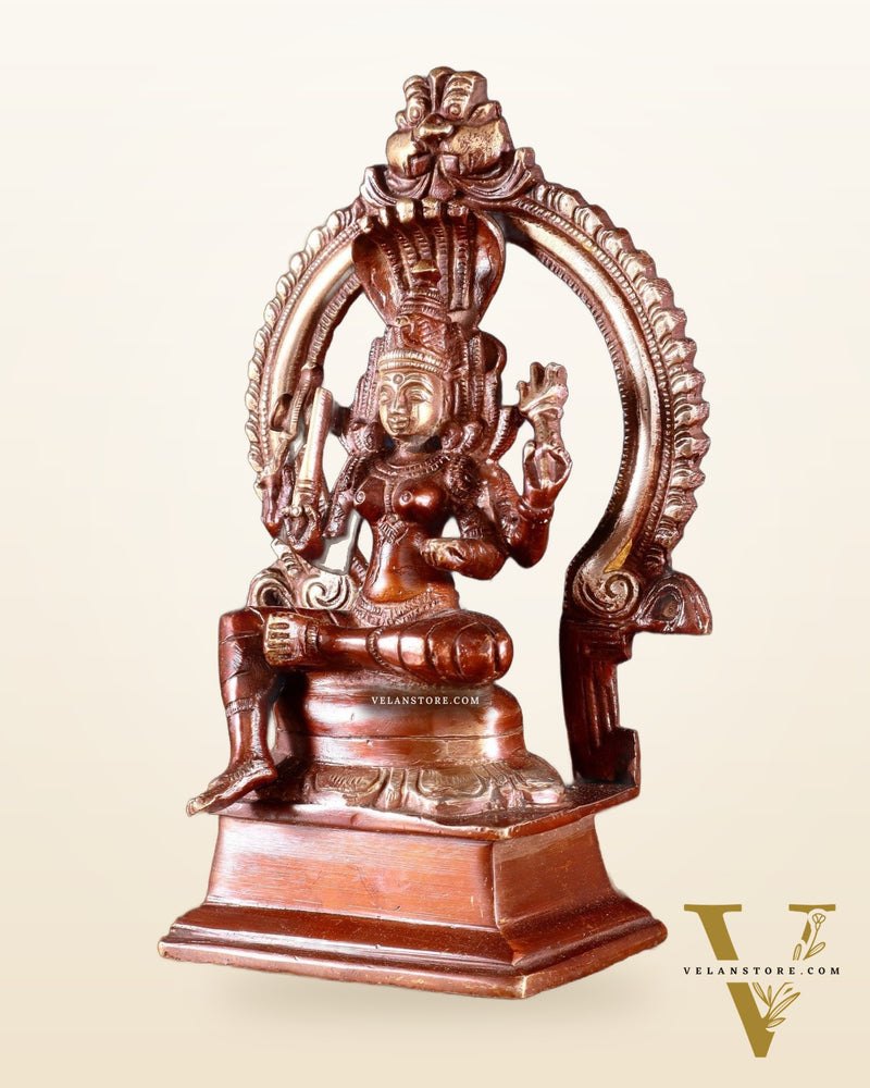 Pure Brass Goddess Mariamman Idol 6.75" dual tone