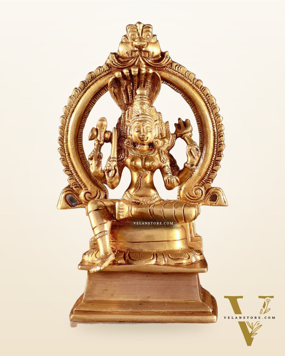 Pure Brass Goddess Mariamman Idol 6.75"
