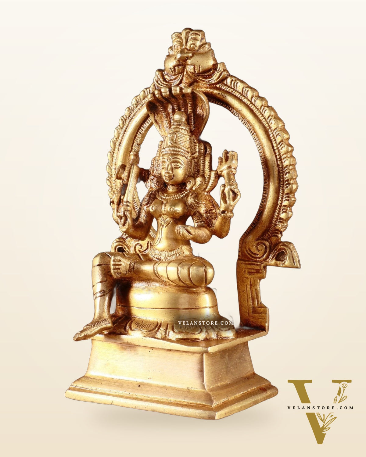Pure Brass Goddess Mariamman Idol 6.75"