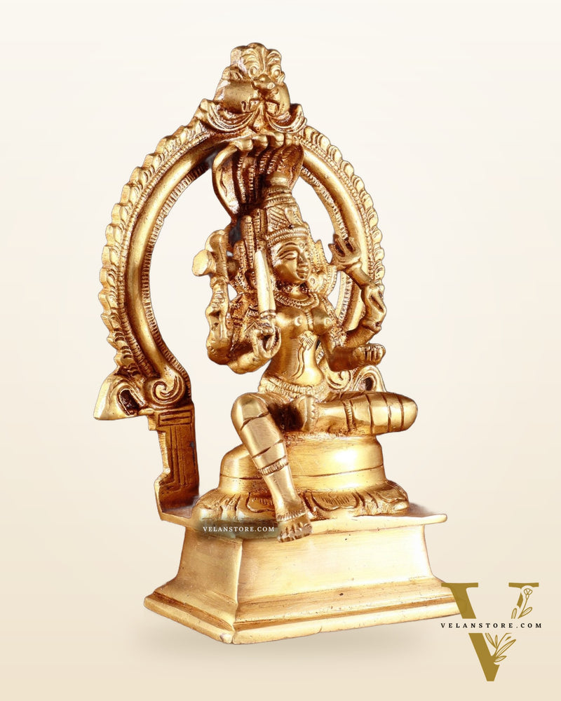 Pure Brass Goddess Mariamman Idol 6.75"