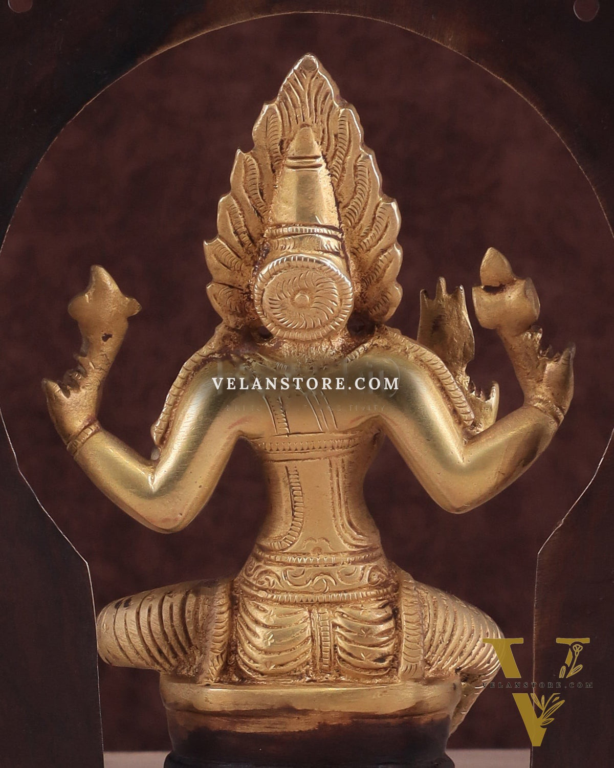 Pure Brass Goddess Mariamman with Prabhavali - Dual Copper Tone - 9"