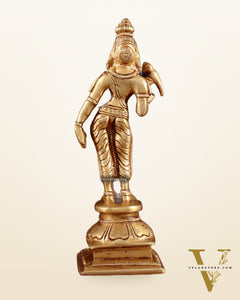 Pure Brass Goddess Meenakshi Idol 6"