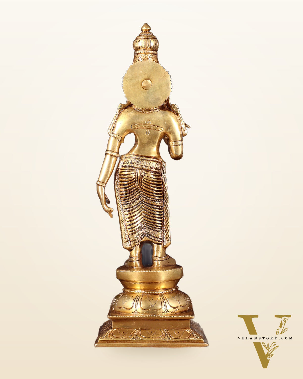 Pure Brass Goddess Meenakshi Statue – 15 Inch | Handcrafted Idol