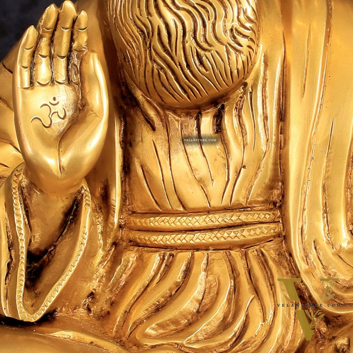 Pure Brass Guru Nanak Dev Ji Intricate Statue – Handcrafted, 13.5"