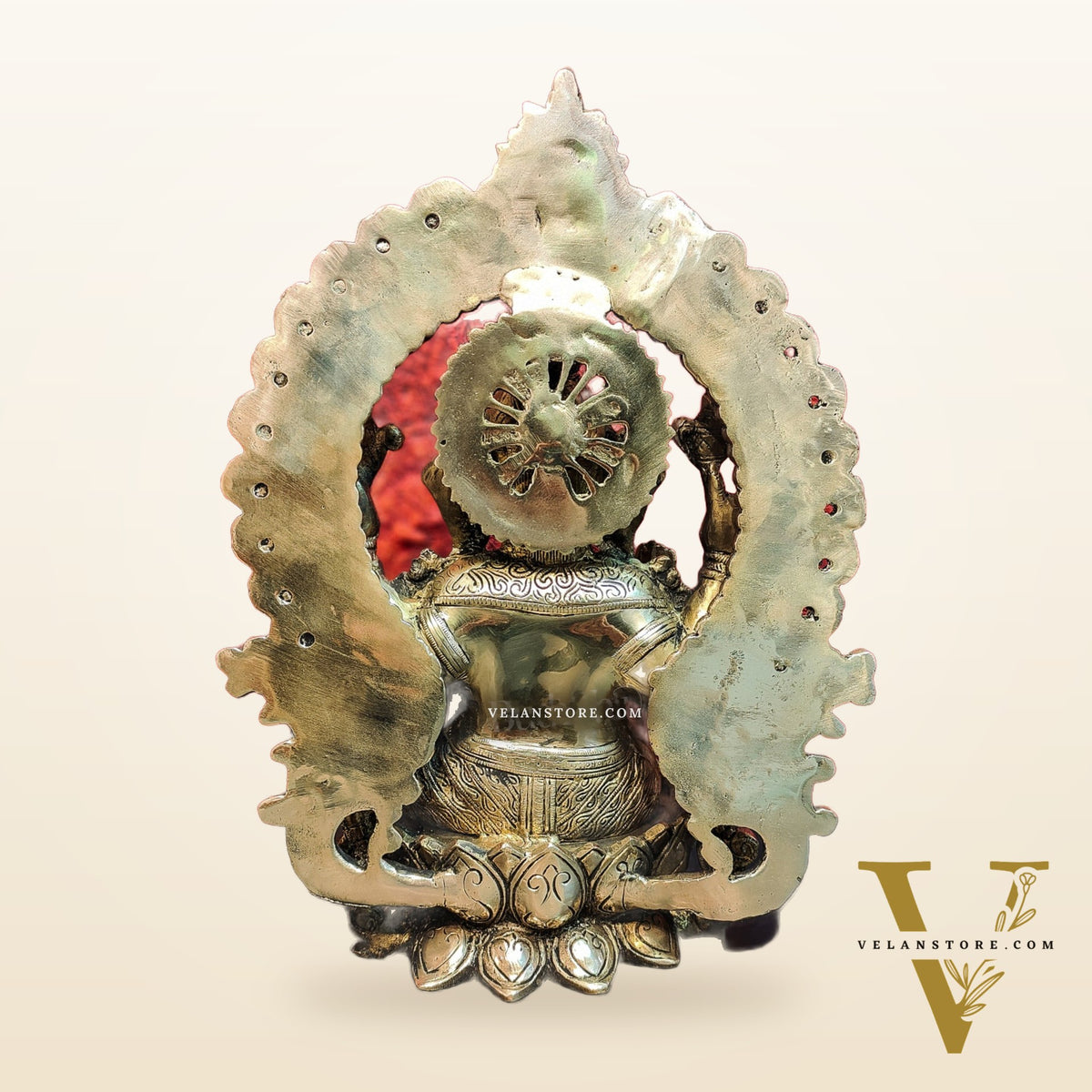 Pure Brass Handcrafted Ganesha Idol - 15.5" Height