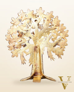 Pure Brass Handcrafted Kalpavriksha Tree – Table Decor 11"