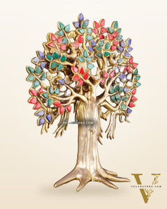 Pure Brass Handcrafted Kalpavriksha Tree – Table Decor 11"