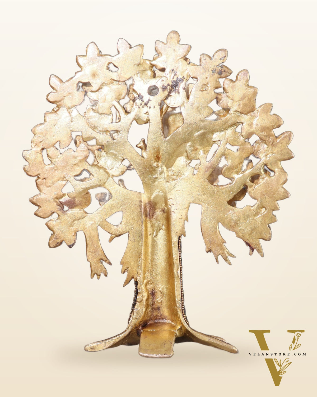 Pure Brass Handcrafted Kalpavriksha Tree – Table Decor 11"