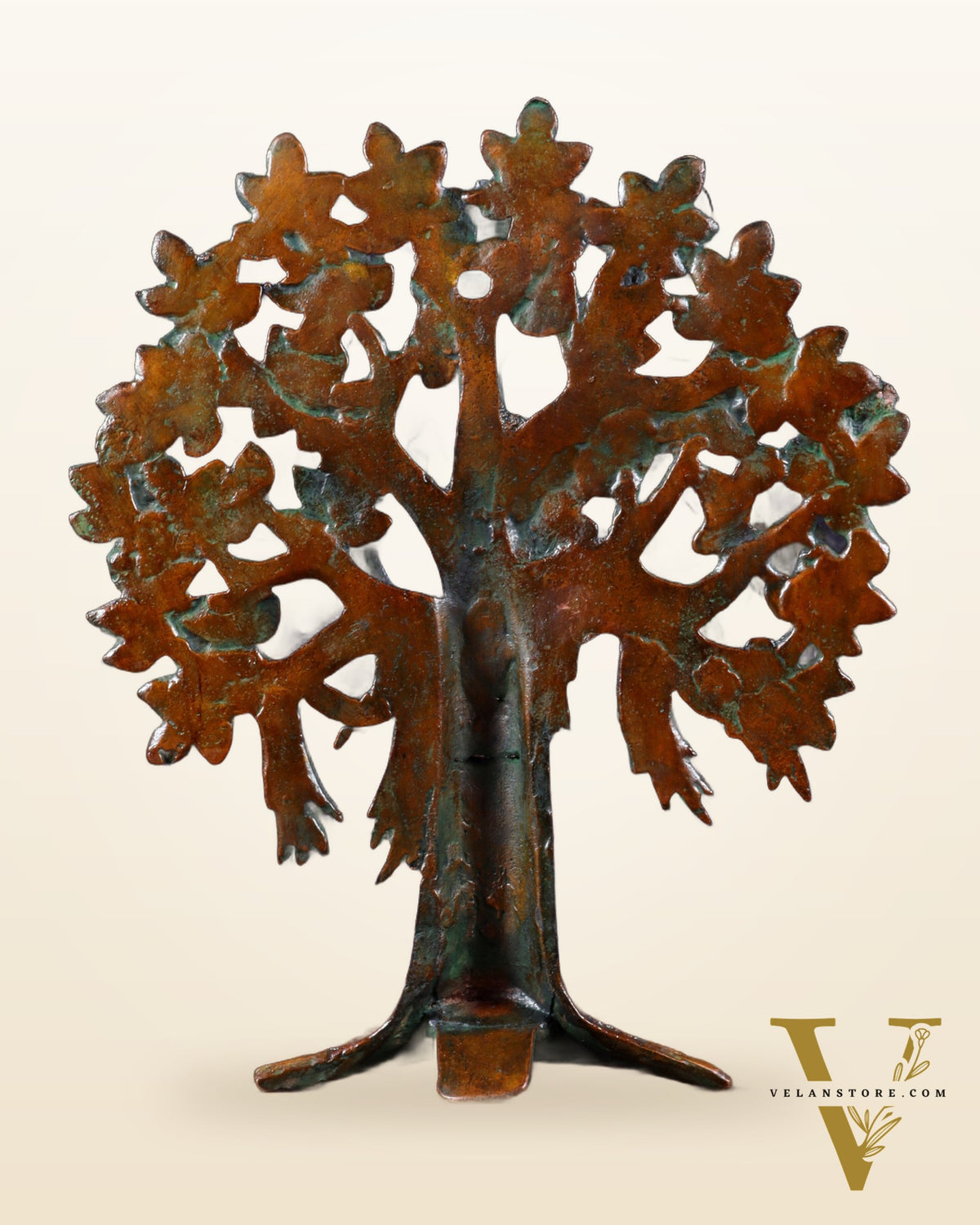 Pure Brass Handcrafted Kalpavriksha Tree - Table Standing - 11" vintage