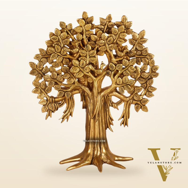 Pure Brass Handcrafted Kalpavriksha Tree - Table Standing - 11"
