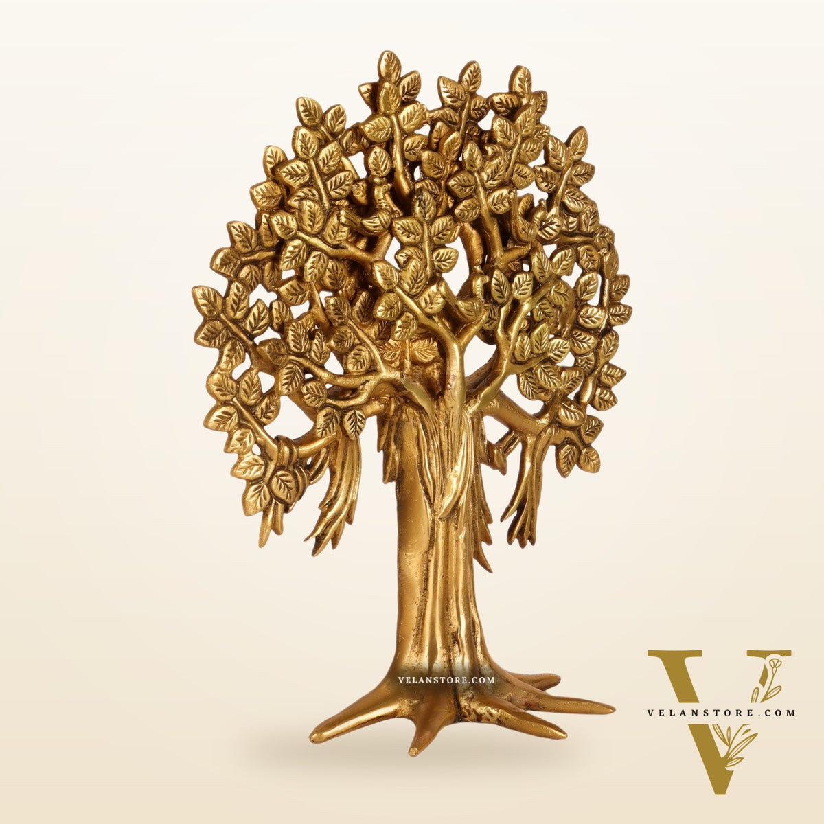 Pure Brass Handcrafted Kalpavriksha Tree - Table Standing - 11"
