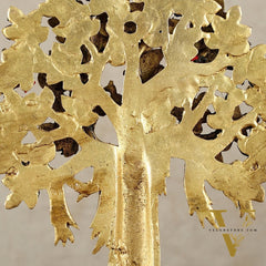 Pure Brass Handcrafted Kalpavriksha Tree - Table Standing - 11" with meenakari