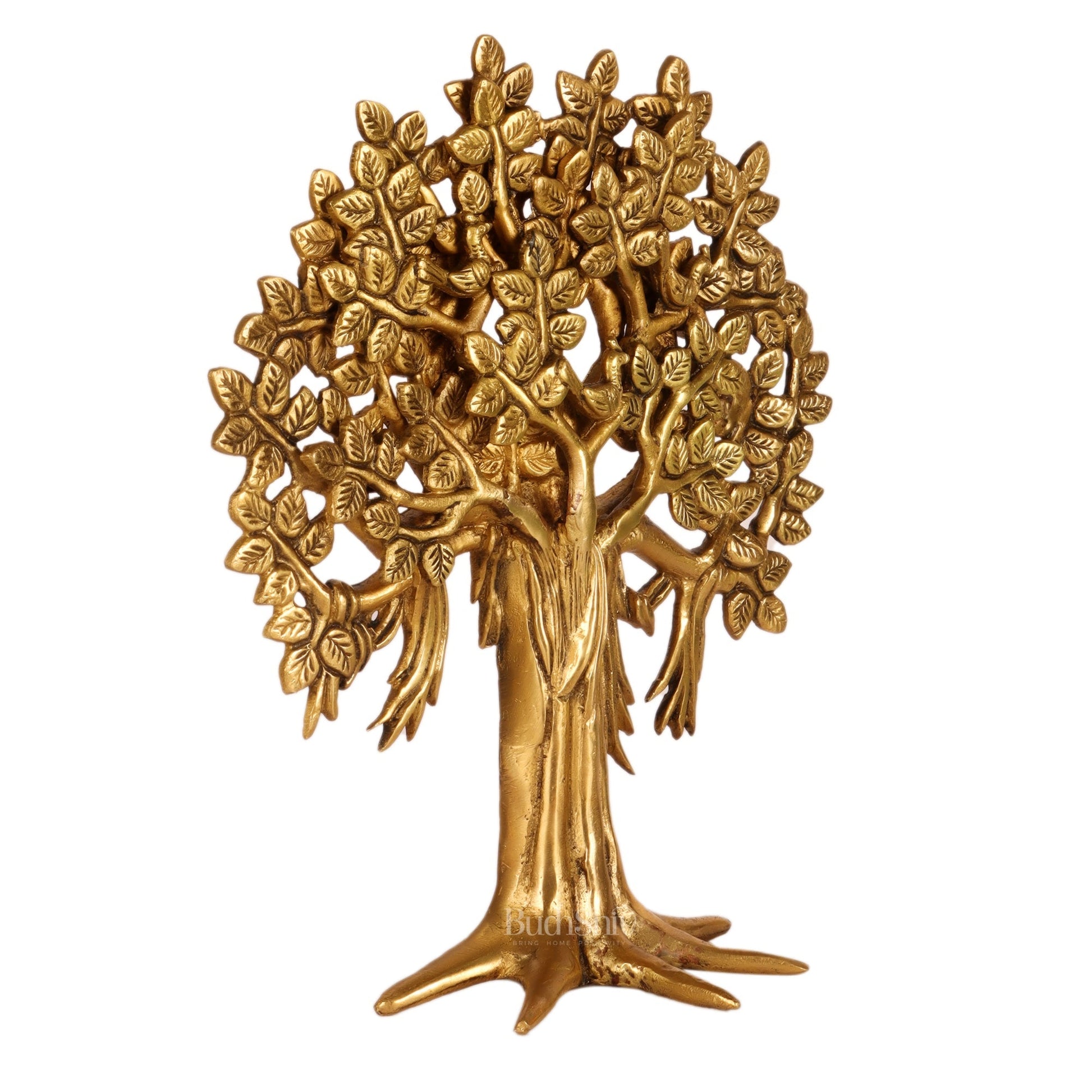Pure Brass Handcrafted Kalpavriksha Tree - Table Standing - 11"