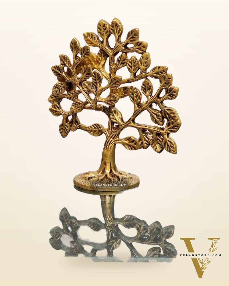 Pure Brass Handcrafted Kalpavriksha Tree - Table Standing 6"