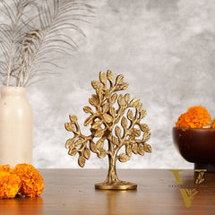 Pure Brass Handcrafted Kalpavriksha Tree - Table Standing 6"