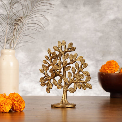 Pure Brass Handcrafted Kalpavriksha Tree - Table Standing 6"
