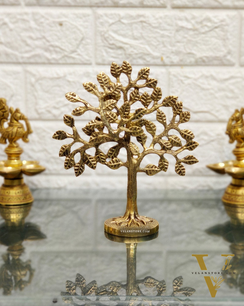 Pure Brass Handcrafted Kalpavriksha Tree - Table Standing 7"