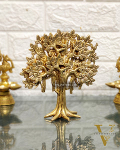 Pure Brass Handcrafted Kalpavriksha Tree - Table Standing 7"