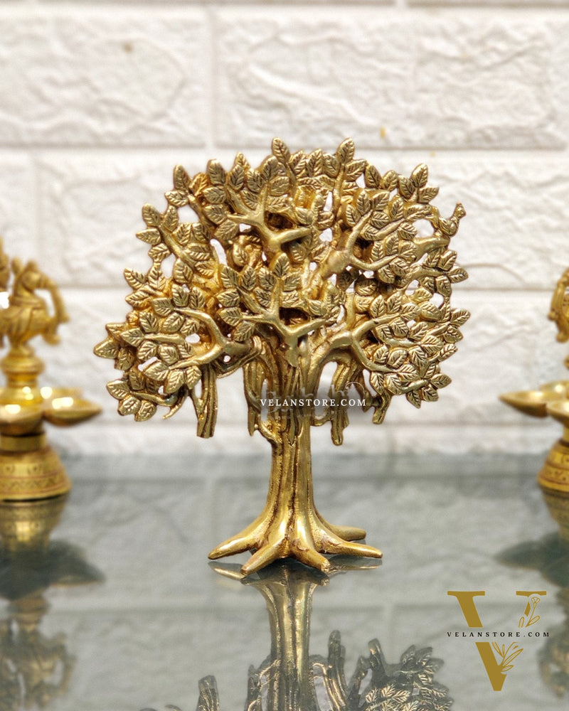 Pure Brass Handcrafted Kalpavriksha Tree - Table Standing 7"