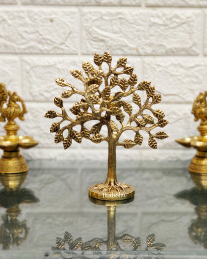 Pure Brass Handcrafted Kalpavriksha Tree - Table Standing 7"