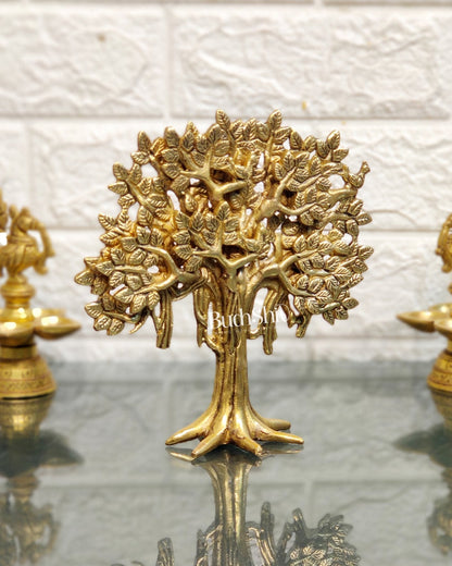 Pure Brass Handcrafted Kalpavriksha Tree - Table Standing 7"