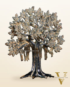 Pure Brass Handcrafted Kalpavriksha Tree - Table Standing 9" sand finish