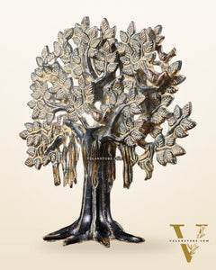 Pure Brass Handcrafted Kalpavriksha Tree - Table Standing 9" sand finish