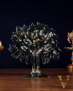 Pure Brass Handcrafted Kalpavriksha Tree - Table Standing 9" sand finish