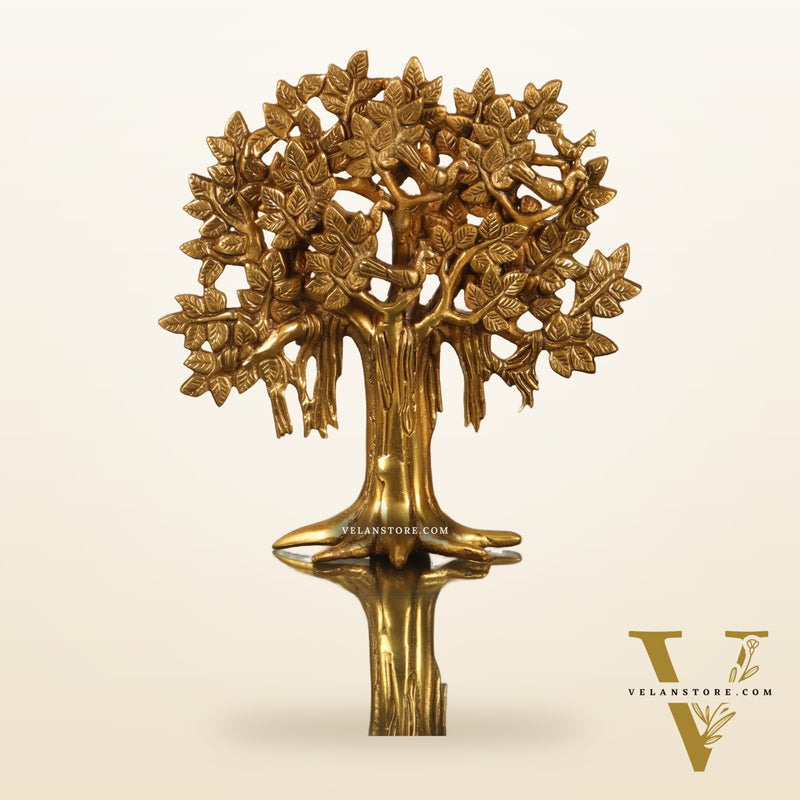 Pure Brass Handcrafted Kalpavriksha Tree - Table Standing 9"