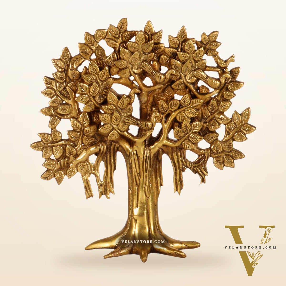 Pure Brass Handcrafted Kalpavriksha Tree - Table Standing 9"