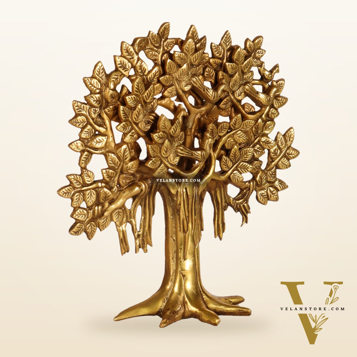 Pure Brass Handcrafted Kalpavriksha Tree - Table Standing 9"