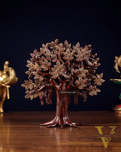 Pure Brass Handcrafted Kalpavriksha Tree - Table Standing 9" vintage tone