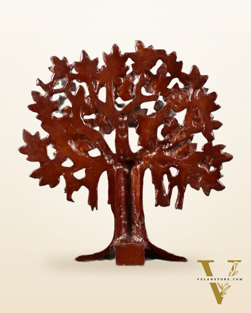 Pure Brass Handcrafted Kalpavriksha Tree - Table Standing 9" vintage tone
