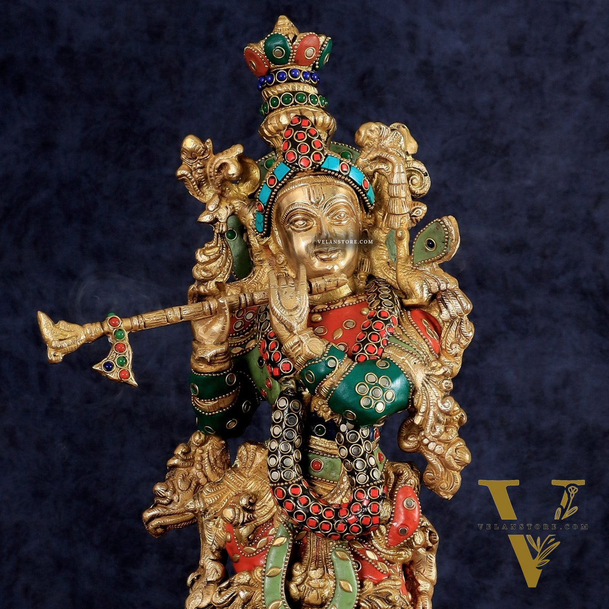 Pure Brass Handcrafted Krishna Statue 21 inch