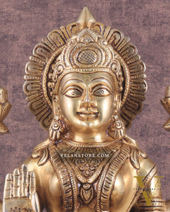 Pure Brass Handcrafted Lakshmi idol 14"