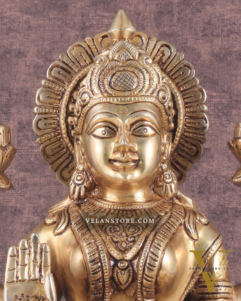 Pure Brass Handcrafted Lakshmi idol 14"