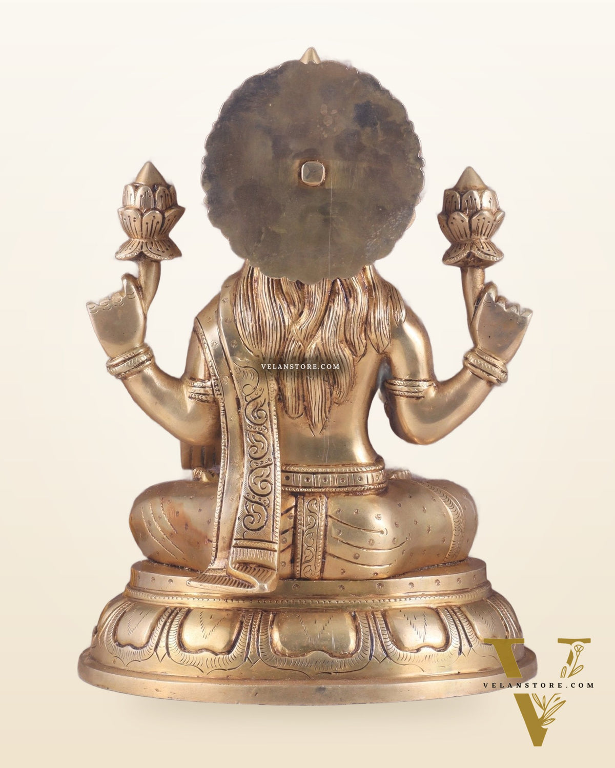 Pure Brass Handcrafted Lakshmi idol 14"