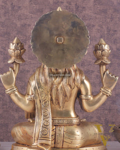 Pure Brass Handcrafted Lakshmi idol 14"