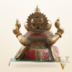 Pure Brass Handcrafted Lord Ganesha Statue - 16 inch