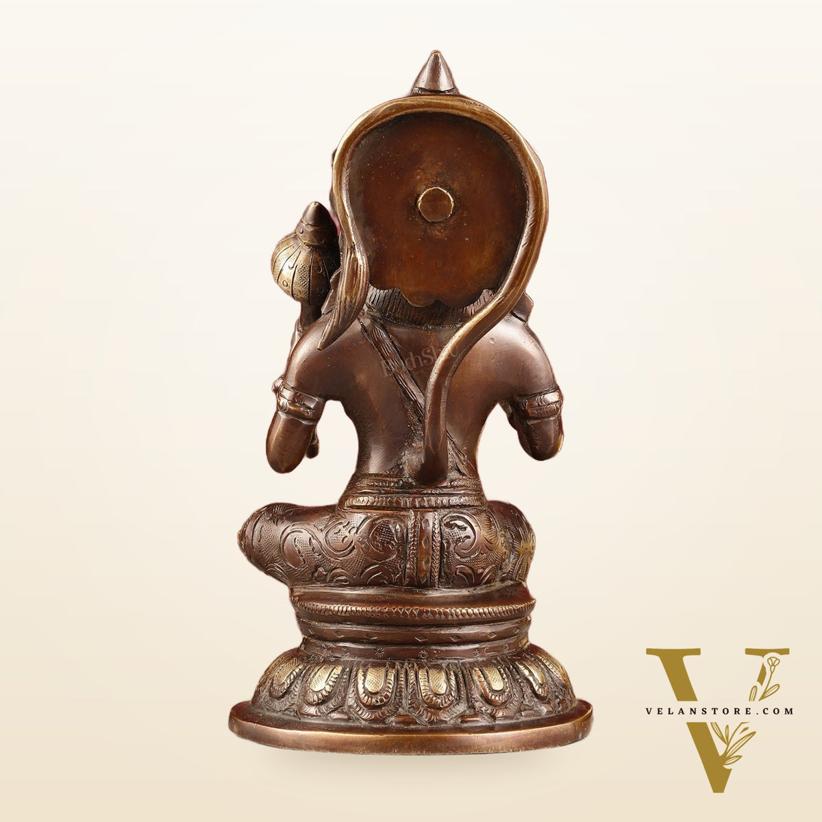 Pure Brass Handcrafted lord Hanuman Idol - 8" antique chola