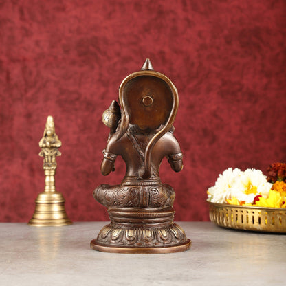 Pure Brass Handcrafted lord Hanuman Idol - 8" antique chola
