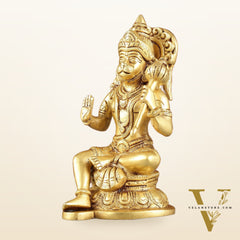 Pure Brass Handcrafted lord Hanuman Idol - 8"