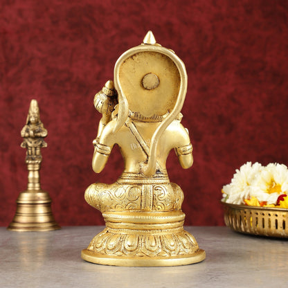 Pure Brass Handcrafted lord Hanuman Idol - 8"