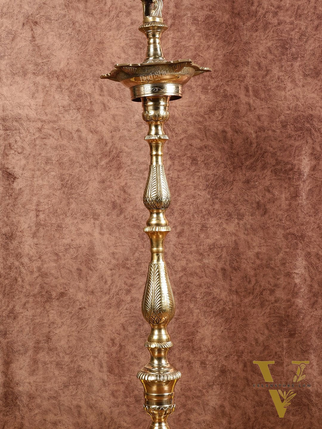 Pure Brass Handcrafted peacock inaugration lamp 4 feet