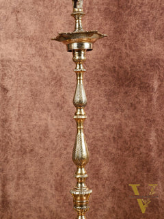 Pure Brass Handcrafted peacock inaugration lamp 4 feet