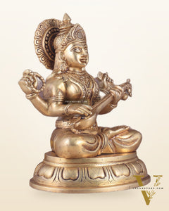 Pure Brass Handcrafted saraswati idol 13.5"