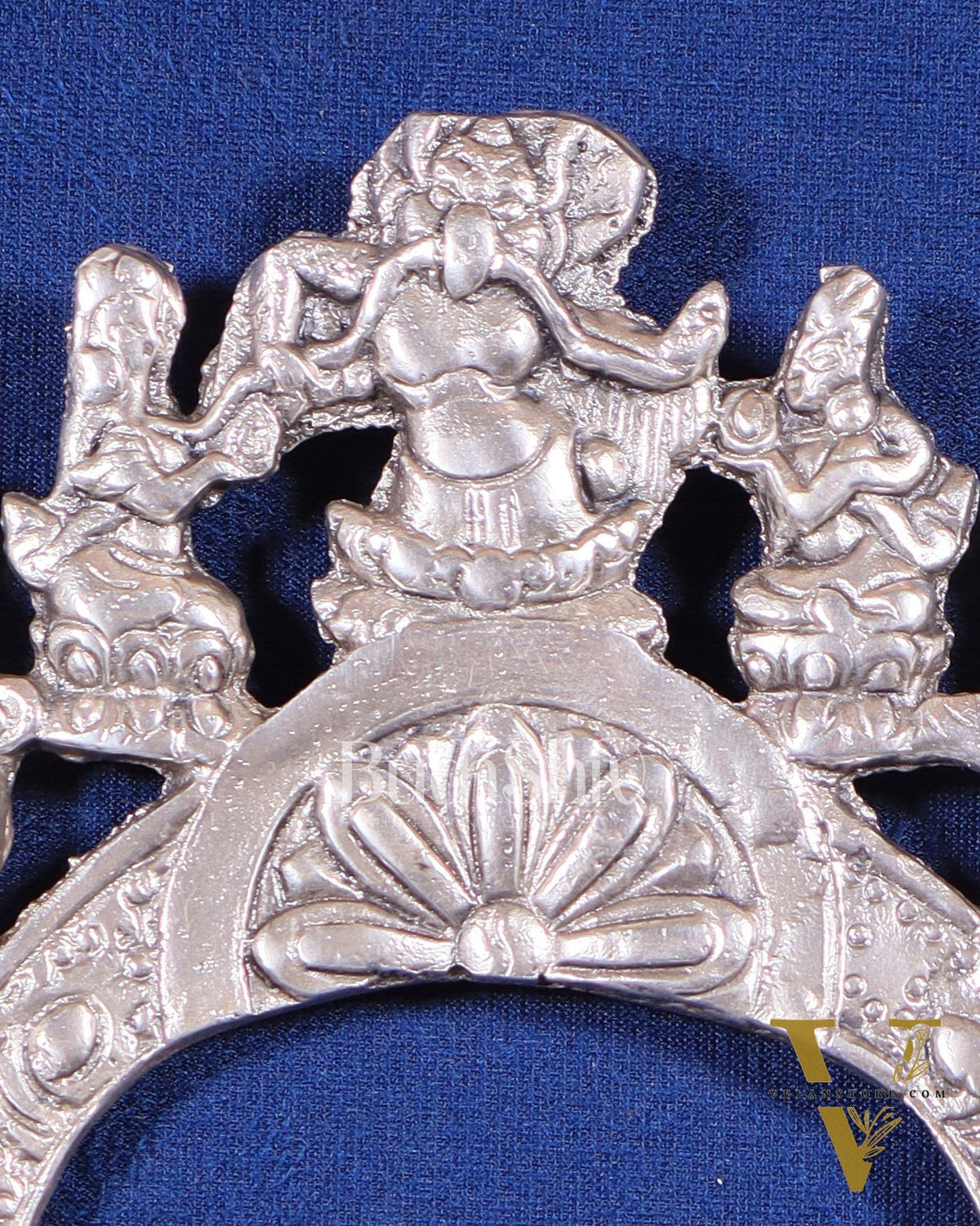 Pure Brass Handcrafted Silver-Plated Prabhavali wall hanging