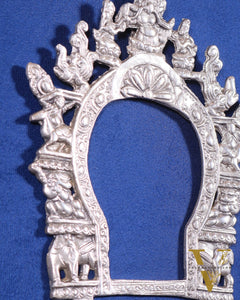 Pure Brass Handcrafted Silver-Plated Prabhavali wall hanging