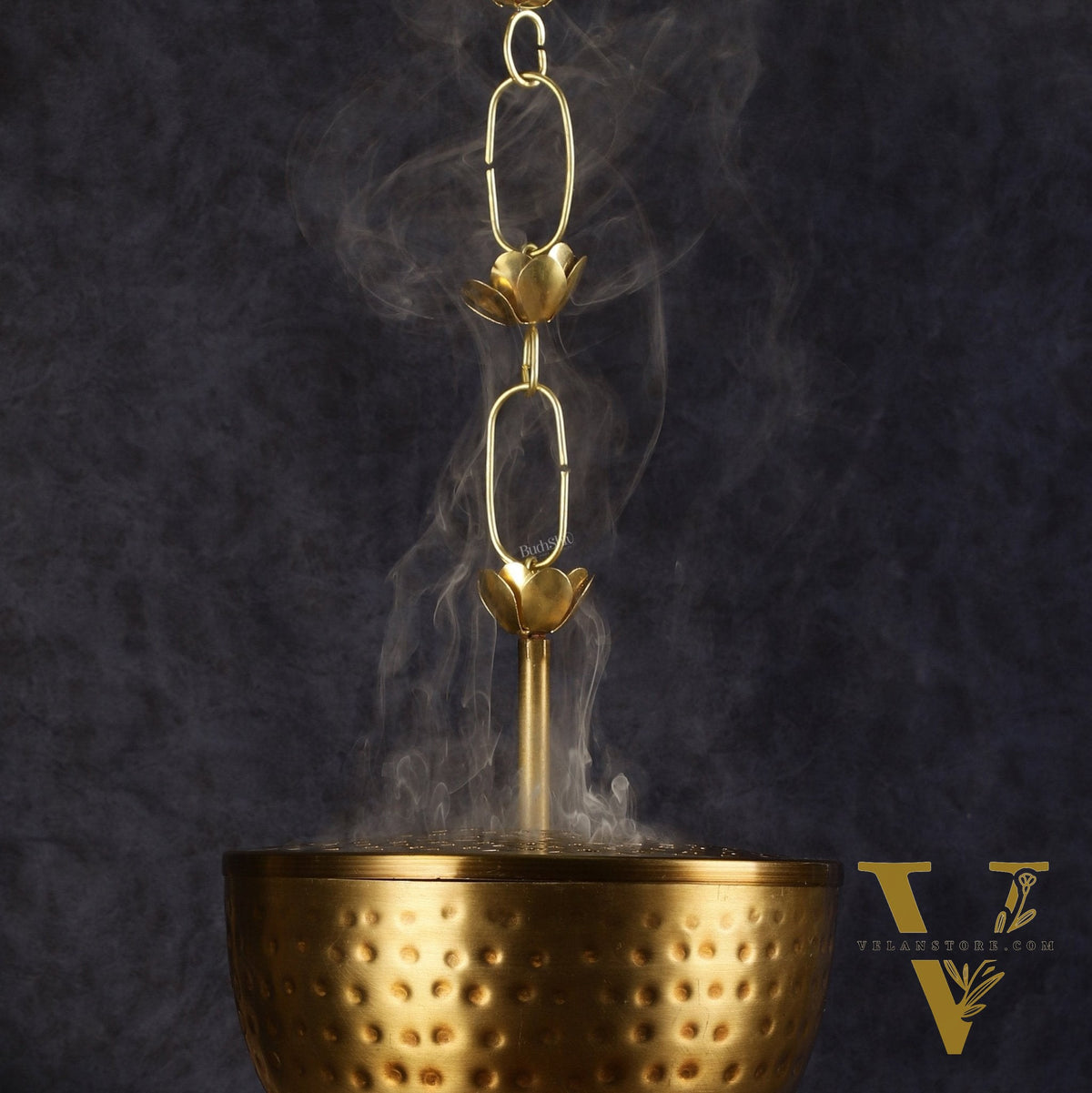 Pure Brass Hanging Lobandaan Dhoop Burner large